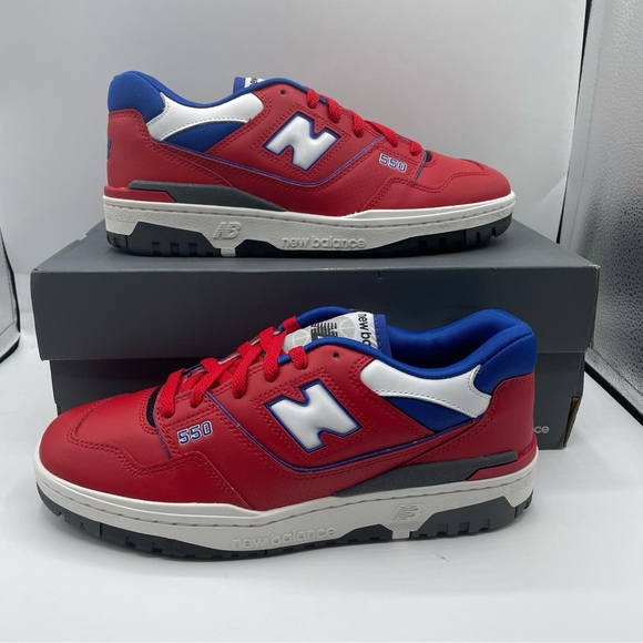 New Balance Shoes New Balance 55 Red Blue Bb550md New Shoes